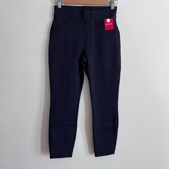 Spanx Blue Backseam Skinny Pant in Ponte Size S Petite - Picture 3 of 9